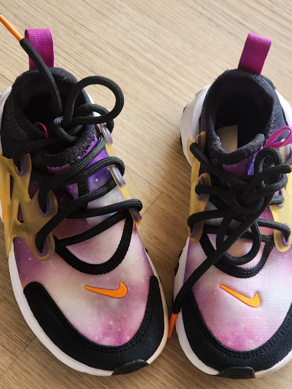 Nike Kids Galaxy Tie-Dye Sneakers - Purple/Orange/Black